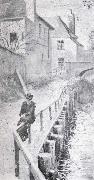 Egon Schiele Path Along the kierling brook,klosterneu-burg Spain oil painting artist
